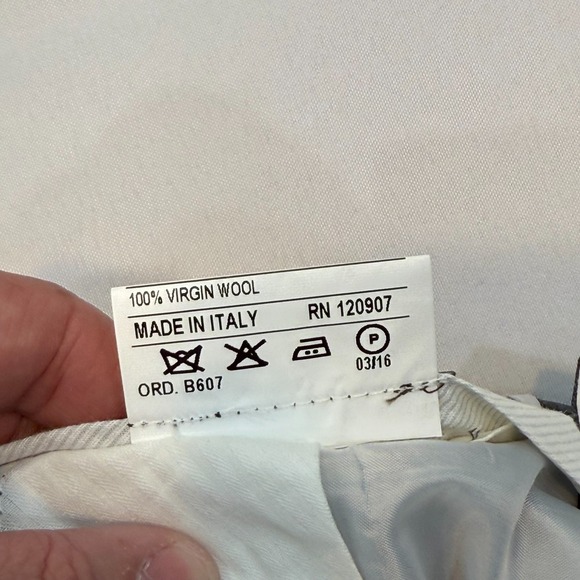 Santorelli Romeo Luxury Serge 38x29 Mens 100% Virgin Wool Dress Pants Gray Italy - Picture 9 of 10